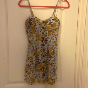 Baby blue sunflower sun dress